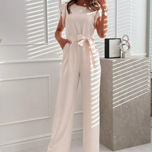 Load image into Gallery viewer, Commuter Waist Trimming Lace Up Jumpsuit High Waist Women

