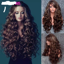 Load image into Gallery viewer, Curly Big Wave Rose Net Wig
