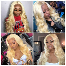 Load image into Gallery viewer, Blonde Lace Front Wig  Transparent Lace Frontal Wig Pre Plucked  Brazilian Body Wave Human Hair Wigs
