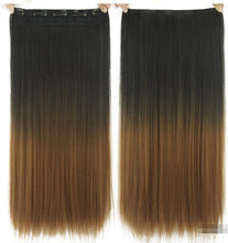 Load image into Gallery viewer, Dyed Gradual Straight Hair Clip Clip, Curtain T-color Hair Extension Piece
