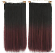 Load image into Gallery viewer, Dyed Gradual Straight Hair Clip Clip, Curtain T-color Hair Extension Piece
