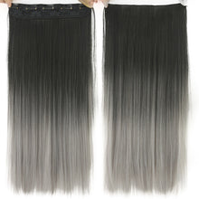 Load image into Gallery viewer, Dyed Gradual Straight Hair Clip Clip, Curtain T-color Hair Extension Piece
