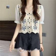 Load image into Gallery viewer, Hollow Lace Shirt Spring Fashion Long Sleeve Stitching
