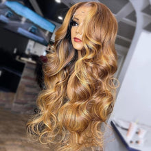Load image into Gallery viewer, Honey Blonde Body Wave Lace Front Pre Plucked Highlight Wig
