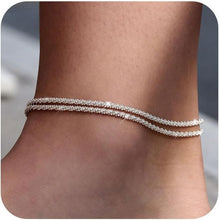 Load image into Gallery viewer, Classic Double Layer Twin Minimalist Personality Daily Beach Vacation Style Anklet
