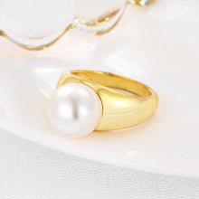 Load image into Gallery viewer, Geometric Round Pearl Simplicity Fashion Ring
