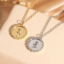 Load image into Gallery viewer, Women&#39;s Rose Tag Round And Square Heart-shaped Pendant Clavicle Chain
