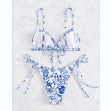 Load image into Gallery viewer, Bikini Floral Swimsuit Women&#39;s Vintage Print

