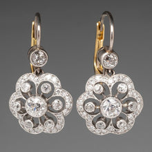 Load image into Gallery viewer, Fashion Two-tone Flower Drop Exquisite Gorgeous Diamond Earrings
