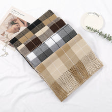 Load image into Gallery viewer, Warm Shawl Tassel Contrast Color Skin-friendly Warm Scarf
