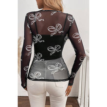 Load image into Gallery viewer, European And American Sexy Slim Fit Mesh See-through Long Sleeve
