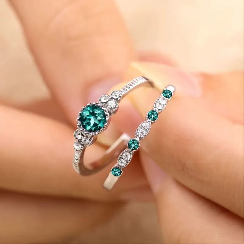 Fashion Double Circle Suit Female Ring