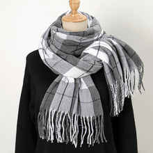 Load image into Gallery viewer, Warm Shawl Tassel Contrast Color Skin-friendly Warm Scarf
