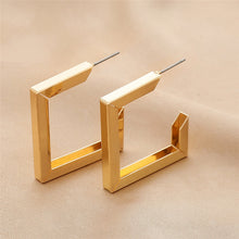 Load image into Gallery viewer, Simple Square Personalized Fashion Match Diamond Geometric Earrings
