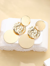 Load image into Gallery viewer, Simple Exaggerated Temperamental High Sense Round Ring Earrings Women
