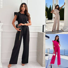 Load image into Gallery viewer, Commuter Waist Trimming Lace Up Jumpsuit High Waist Women
