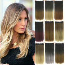 Load image into Gallery viewer, Dyed Gradual Straight Hair Clip Clip, Curtain T-color Hair Extension Piece
