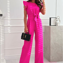 Load image into Gallery viewer, Commuter Waist Trimming Lace Up Jumpsuit High Waist Women
