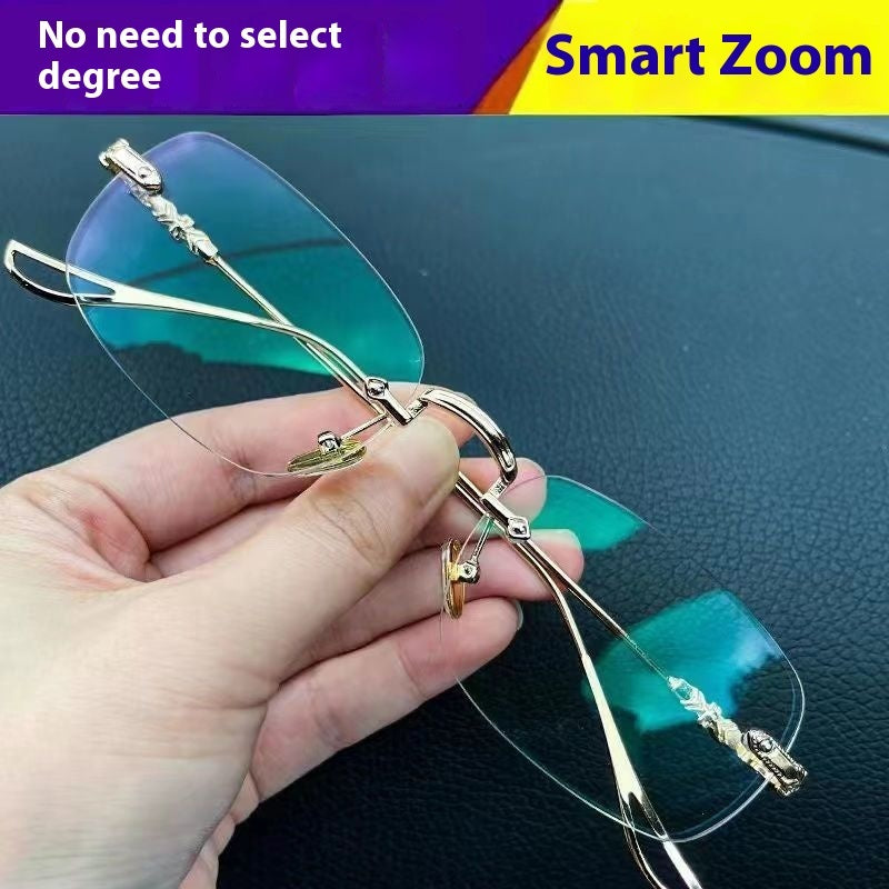 High-end Automatic Adjustment Degree Intelligent Zoom HD Anti-Blue Ray Elderly Presbyopic Glasses