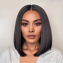 Load image into Gallery viewer, Wig Women&#39;s Black Simulation Mid-length Shoulder-length Short Hair
