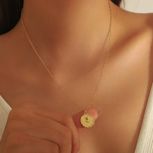 Load image into Gallery viewer, Women&#39;s Rose Tag Round And Square Heart-shaped Pendant Clavicle Chain
